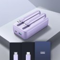 Mini powerbank Joyroom JR-PBC06 z wbudowanymi kablami USB-C / Lightning 30W 10000mAh - fioletowy