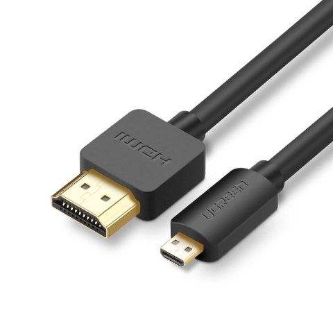 Kabel Ugreen HD127 micro HDMI - HDMI 2.0 4K 60Hz 2 m - czarny