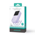 Mini powerbank Joyroom JR-PBC07 20000mAh 30W z kablami USB-C i Lightning - fioletowy