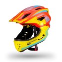 Kask rowerowy Rockbros TT-32SOYB-M dziecięcy z odpinaną szczęką rozmiar M - żółto-pomarańczowy