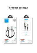 Kabel Joyroom Sharp Series S-M411 USB-A / micro USB 3A 2m ze wskaźnikiem ładowania - czarny