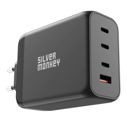 Ładowarka GaN Silver Monkey SMA153 200W 3xUSB-C PD USB-A QC 3.0 - czarna