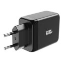 Ładowarka sieciowa Silver Monkey GaN 65W 2x USB-C PD 1x USB-A QC 3.0 - czarna