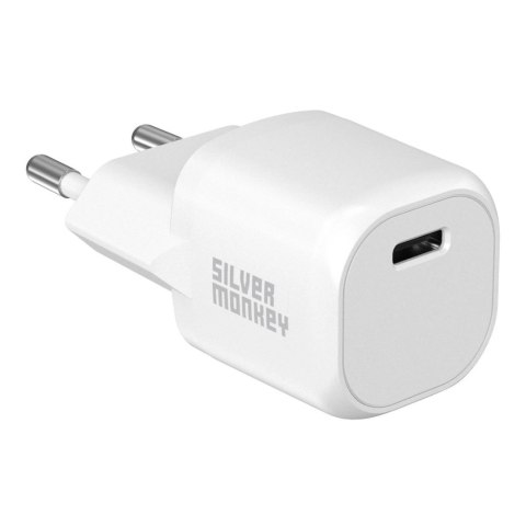 Ładowarka sieciowa Silver Monkey Mini USB-C 20W PD - biała