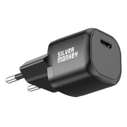 Ładowarka sieciowa Silver Monkey Mini USB-C 20W PD - czarna