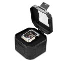 Kingxbar CYF140 2w1 pancerne etui Apple Watch SE, 6, 5, 4 (44 mm) ze stali nierdzewnej z paskiem srebrne