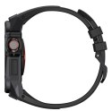 Kingxbar CYF140 2w1 pancerne etui Apple Watch SE, 6, 5, 4 (44 mm) ze stali nierdzewnej z paskiem srebrne