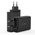 Choetech ładowarka GaN 140W 4 porty (2x USB C, 2x USB) czarna (PD6005)