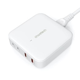 Szybka ładowarka sieciowa GaN Choetech PD8008 100W 2x USB-A / 2x USB-C - biała