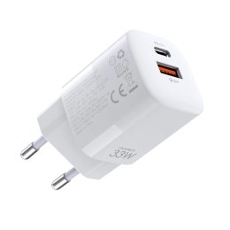 Ładowarka sieciowa Choetech PD5006 GaN USB-A / USB-C 33W PD QC - biała