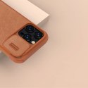 Nillkin Qin Leather Pro Case etui iPhone 14 Pro Max osłona na aparat kabura pokrowiec obudowa z klapką czarny