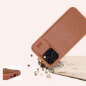 Nillkin Qin Leather Pro Case etui iPhone 14 Pro Max osłona na aparat kabura pokrowiec obudowa z klapką czerwony