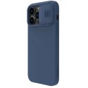 Nillkin CamShield Magnetic Silicone Case etui iPhone 14 Pro Max magnetyczny MagSafe pokrowiec z osłoną na aparat niebieski