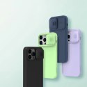 Nillkin CamShield Magnetic Silicone Case etui iPhone 14 Pro Max magnetyczny MagSafe pokrowiec z osłoną na aparat niebieski