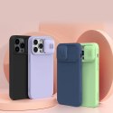 Nillkin CamShield Magnetic Silicone Case etui iPhone 14 Pro Max magnetyczny MagSafe pokrowiec z osłoną na aparat niebieski