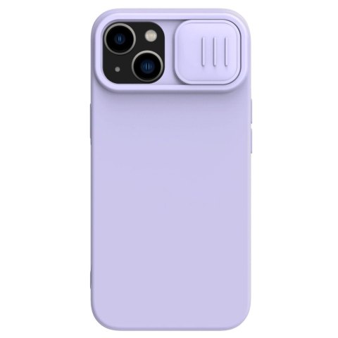 Nillkin CamShield Silky Silicone Case etui iPhone 14 Plus pokrowiec z osłoną na aparat fioletowy