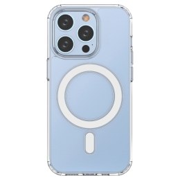 Etui magnetyczne Clear Magnetic Case z MagSafe do iPhone 14 Pro ze srebrnym ringiem - przezroczyste