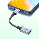 Kabel USB C (męski) - USB (żeński) 3.0 OTG 0.15m Ugreen US378 - czarny