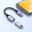 Kabel USB C (męski) - USB (żeński) 3.0 OTG 0.15m Ugreen US378 - czarny