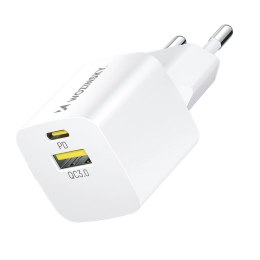 Ładowarka sieciowa Wozinsky WWCEAC GaN USB-A USB-C 33W - biała