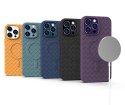 Plecione etui MagSafe Woven Case do iPhone 15 Pro - granatowe