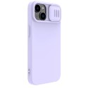 Silikonowe etui Nillkin CamShield Silky Silicone Case do iPhone 15 Plus z osłoną na aparat - fioletowe