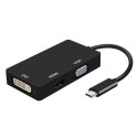 USB-C to VGA/HDMI/DVI Adapter Aisens A109-0343 Black 15 cm