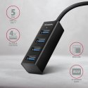 HUE-M1AL Hub 4-portowy Mini metalowy USB 3.2 Gen 1, 1.2m USB-A kabel