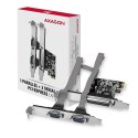 PCEA-PSN Kontroler PCIe 1x port równoległy LPT + 2x port szeregowy RS232 250 kbps, w zestawie SP & LP