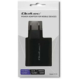 Wall Charger Qoltec 51716 Black (1 Unit)