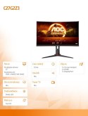 Monitor C27G2Z3 27 cali Zakrzywiony Fast VA 280Hz HDMIx2 DP HAS