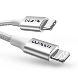 Kabel Ugreen US304 70523 USB-C / Lightning MFi 1m - srebrny