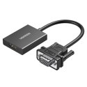 Ugreen kabel przewód adapter VGA (męski) do HDMI (żeński) 0.15m czarny (CM513)