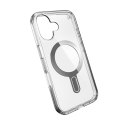 Speck Presidio Perfect-Clear ClickLock & MagSafe - Case for iPhone 16 (Clear / Chrome Finish / Serene Silver)