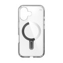 Speck Presidio Perfect-Clear ClickLock & MagSafe - Case for iPhone 16 (Clear / Chrome Finish / Serene Silver)