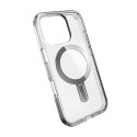 Speck Presidio Perfect-Clear ClickLock & MagSafe - Case for iPhone 16 Pro (Clear / Chrome Finish / Serene Silver)