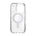 Speck Presidio Perfect-Clear ClickLock & MagSafe - Case for iPhone 16 Pro (Clear / Chrome Finish / Serene Silver)