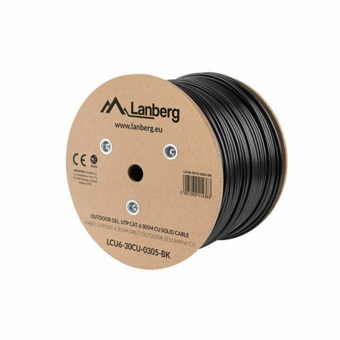 UTP Category 6 Rigid Network Cable Lanberg LCU6-30CU-0305-BK Black 305 m