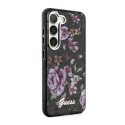 Guess Flower Collection - Case for Samsung Galaxy S23 (Black)