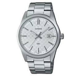 CASIO DATE CARBON LOOK DIAL -Silver