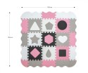 Mata piankowa puzzle Jolly Pink Grey