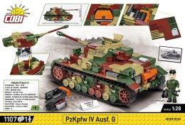 Klocki WWII PZKPFW IV AUSF.G 1107 klocków