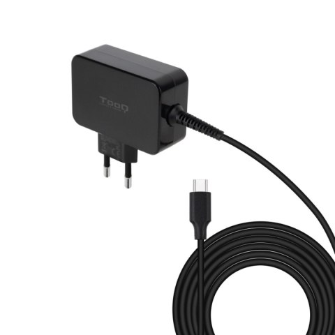 Wall Charger TooQ TQLC-USBCGAN65PD Black 65 W