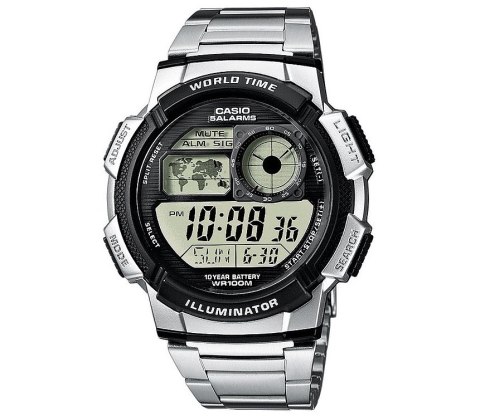 CASIO Mod. WORLD TIME ILLUMINATOR - 5 Alarms. 10 Year battery