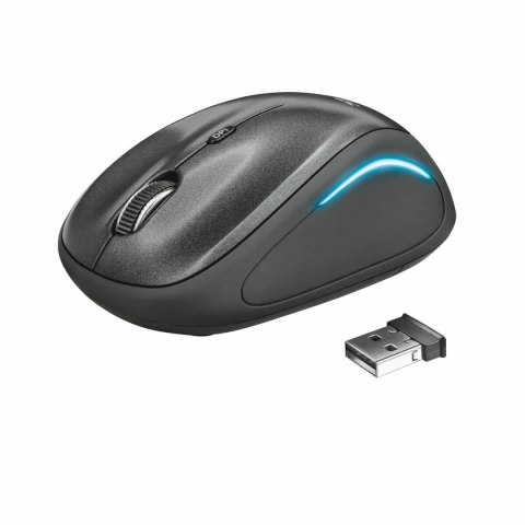 Wireless Mouse Trust Yvi FX Black Multicolour Monochrome 1600 dpi